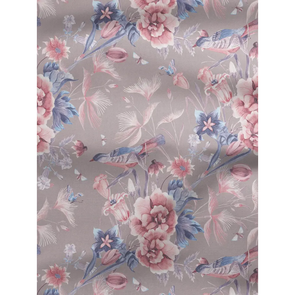 Фото 2 Комплект штор на шторной ленте Decoracion Яркое лето 145x275 см цвет серый розовый Фото 2 Комплект штор на шторной ленте Decoracion Яркое лето 145x275 см цвет серый розовый