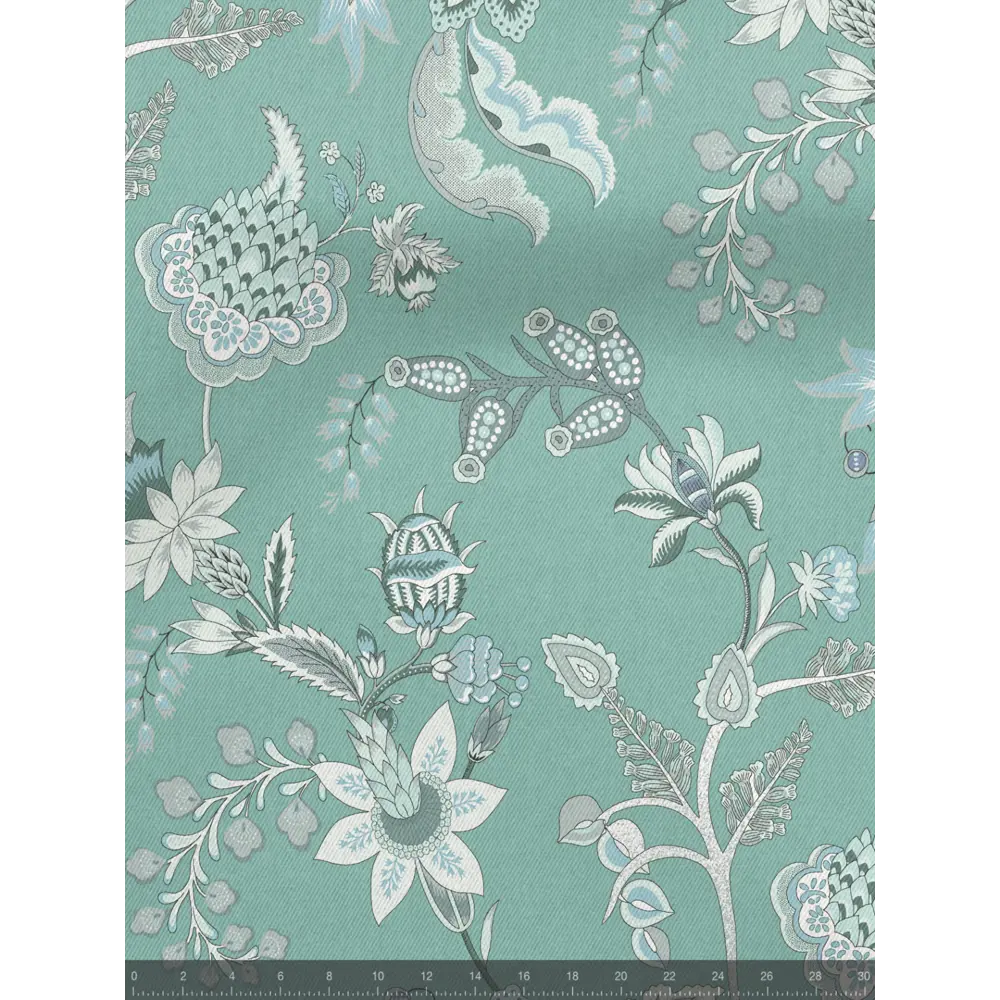 Фото 5 Комплект штор на шторной ленте Decoracion Фантазийные цветы 145x275 см цвет серый бирюзовый Фото 5 Комплект штор на шторной ленте Decoracion Фантазийные цветы 145x275 см цвет серый бирюзовый