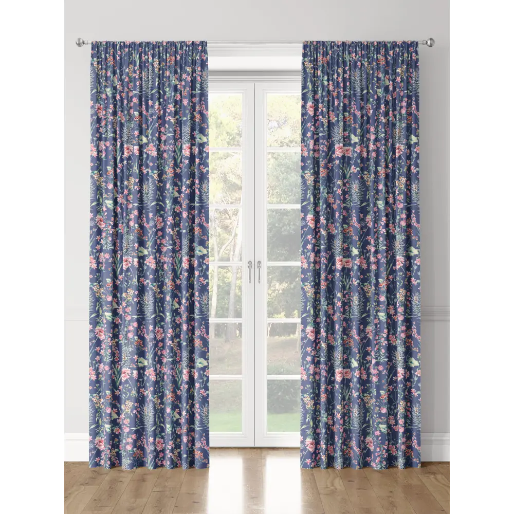 Фото 3 Комплект штор на шторной ленте Decoracion Цветочное изобилие 145x275 см цвет розовый фиолетовый Фото 3 Комплект штор на шторной ленте Decoracion Цветочное изобилие 145x275 см цвет розовый фиолетовый
