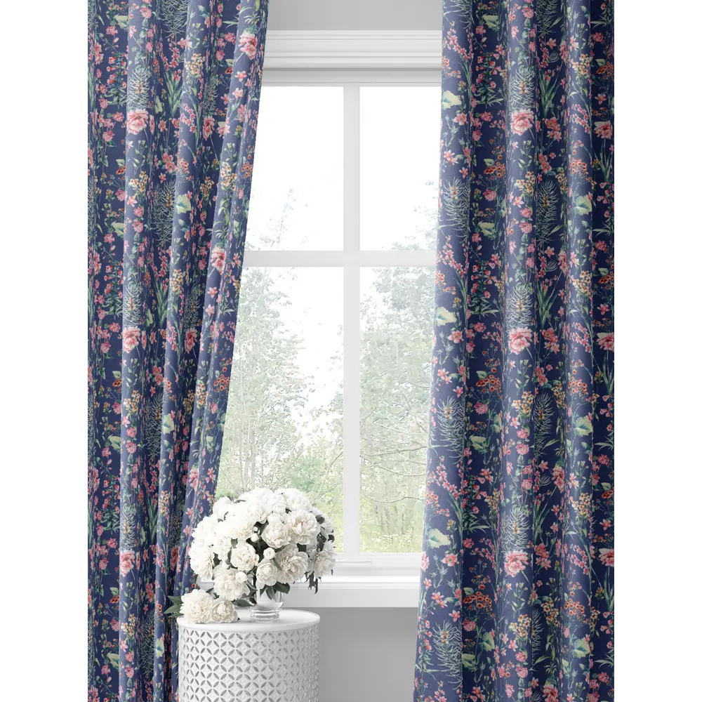 Фото Комплект штор на шторной ленте Decoracion Цветочное изобилие 145x275 см цвет розовый фиолетовый Фото Комплект штор на шторной ленте Decoracion Цветочное изобилие 145x275 см цвет розовый фиолетовый