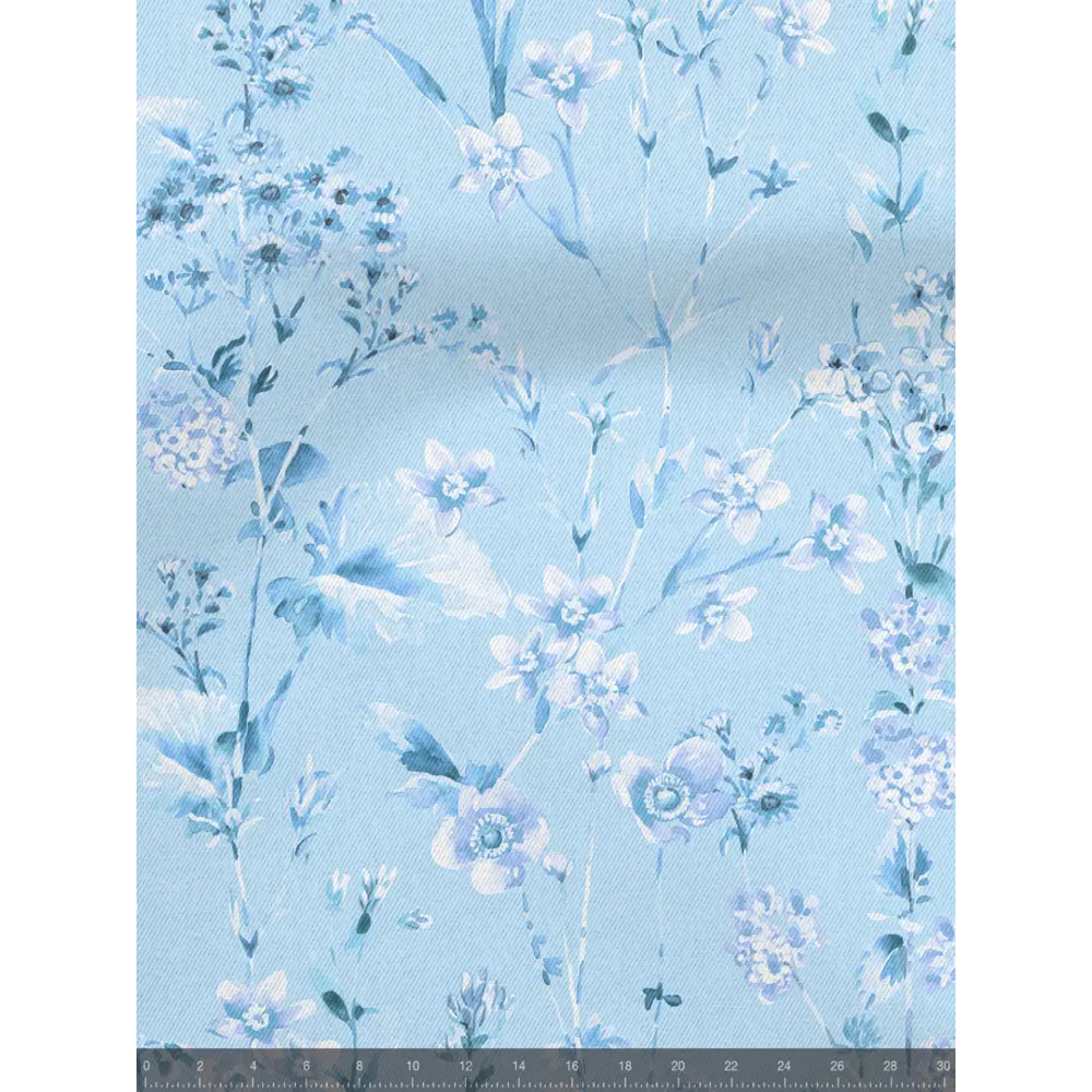 Фото 5 Комплект штор на шторной ленте Decoracion Цветочное изобилие 145x275 см цвет синий голубой Фото 5 Комплект штор на шторной ленте Decoracion Цветочное изобилие 145x275 см цвет синий голубой