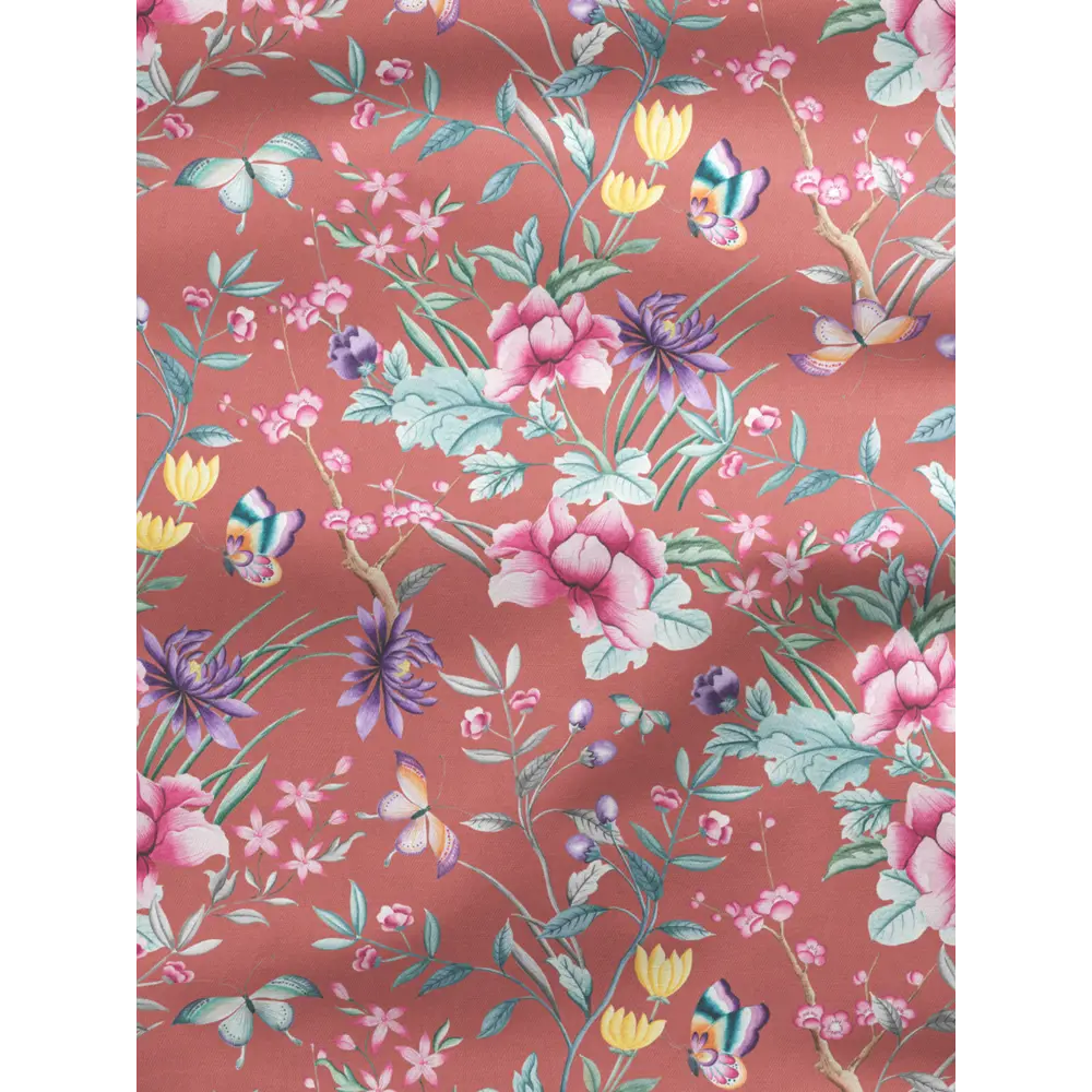 Фото 2 Комплект штор на шторной ленте Decoracion Летнее настроение 145x275 см цвет бордовый