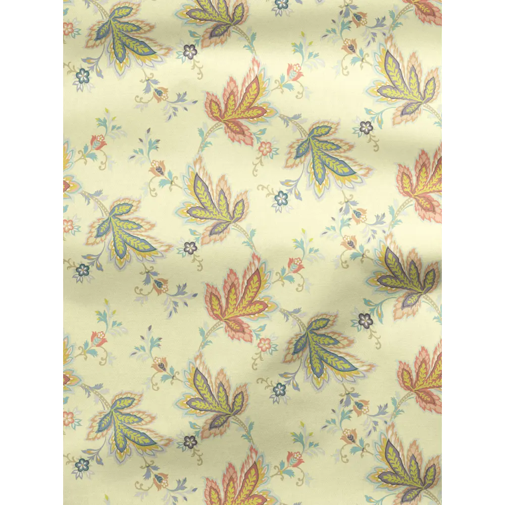 Фото 2 Комплект штор на шторной ленте Decoracion Узорные листья 145x275 см цвет светло-бежевый Фото 2 Комплект штор на шторной ленте Decoracion Узорные листья 145x275 см цвет светло-бежевый
