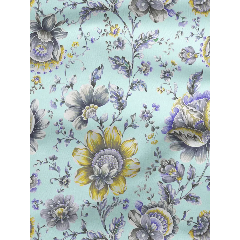 Фото 2 Комплект штор на шторной ленте Decoracion Подсолнухи 145x275 см цвет голубой Фото 2 Комплект штор на шторной ленте Decoracion Подсолнухи 145x275 см цвет голубой