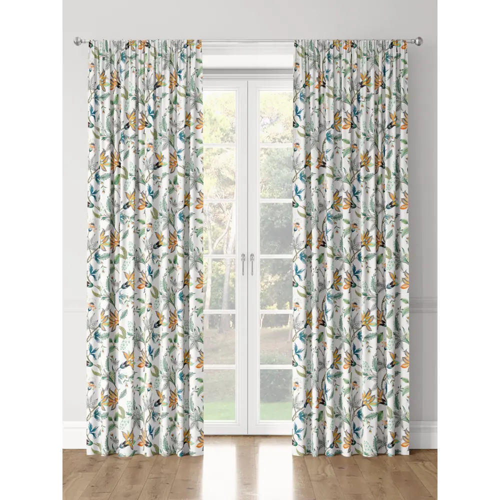 Фото 3 Комплект штор на шторной ленте Decoracion Изящные лилии 145x275 см цвет белый Фото 3 Комплект штор на шторной ленте Decoracion Изящные лилии 145x275 см цвет белый