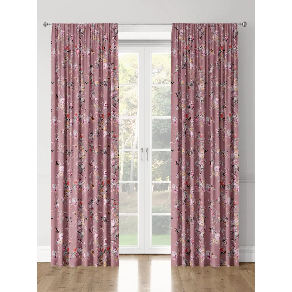 Фото 3 Комплект штор на шторной ленте Decoracion Порхающие бабочки 145x275 см цвет лиловый Фото 3 Комплект штор на шторной ленте Decoracion Порхающие бабочки 145x275 см цвет лиловый