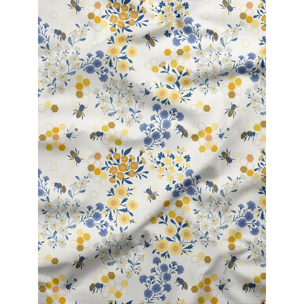 Фото 6 Комплект штор на шторной ленте Decoracion Пчелы в цветах 145x275 см цвет белый бежевый фиолетовый Фото 6 Комплект штор на шторной ленте Decoracion Пчелы в цветах 145x275 см цвет белый бежевый фиолетовый