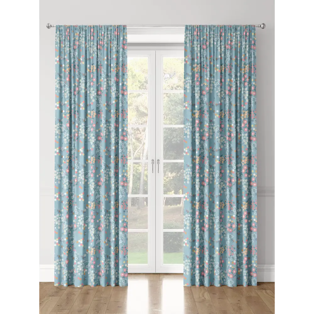 Фото 3 Комплект штор на шторной ленте Decoracion Пчелы в цветах 145x275 см цвет белый розовый голубой Фото 3 Комплект штор на шторной ленте Decoracion Пчелы в цветах 145x275 см цвет белый розовый голубой