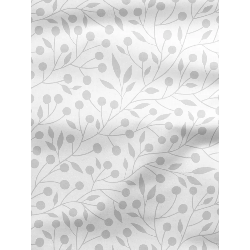 Фото 2 Комплект штор на шторной ленте Decoracion Лесные ягоды 145x275 см цвет белый серый