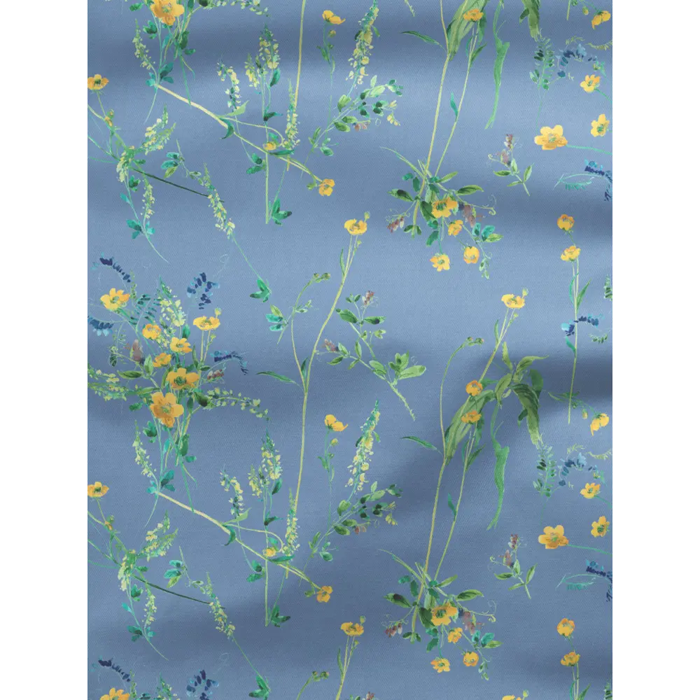 Фото 2 Комплект штор на шторной ленте Decoracion Букетики из лютиков 145x275 см цвет синий/зеленый/желтый Фото 2 Комплект штор на шторной ленте Decoracion Букетики из лютиков 145x275 см цвет синий/зеленый/желтый