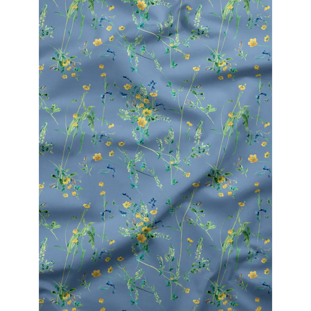 Фото 6 Комплект штор на шторной ленте Decoracion Букетики из лютиков 145x275 см цвет синий/зеленый/желтый Фото 6 Комплект штор на шторной ленте Decoracion Букетики из лютиков 145x275 см цвет синий/зеленый/желтый