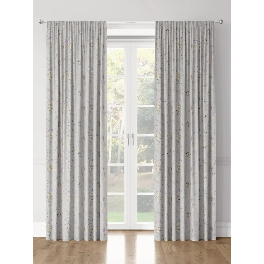 Фото 3 Комплект штор на шторной ленте Decoracion Букетики из лютиков 145x275 см цвет серый Фото 3 Комплект штор на шторной ленте Decoracion Букетики из лютиков 145x275 см цвет серый