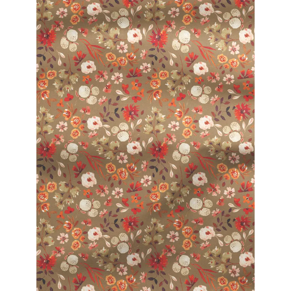 Фото 2 Комплект штор на шторной ленте Decoracion Цветочное ассорти 145x275 см цвет коричневый красный Фото 2 Комплект штор на шторной ленте Decoracion Цветочное ассорти 145x275 см цвет коричневый красный