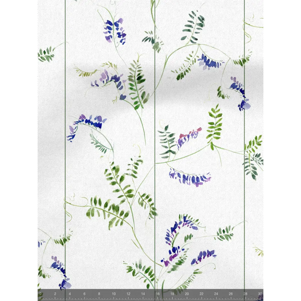 Фото 5 Комплект штор на шторной ленте Decoracion Вьющийся горошек 145x275 см цвет белый зеленый фиолетовый Фото 5 Комплект штор на шторной ленте Decoracion Вьющийся горошек 145x275 см цвет белый зеленый фиолетовый