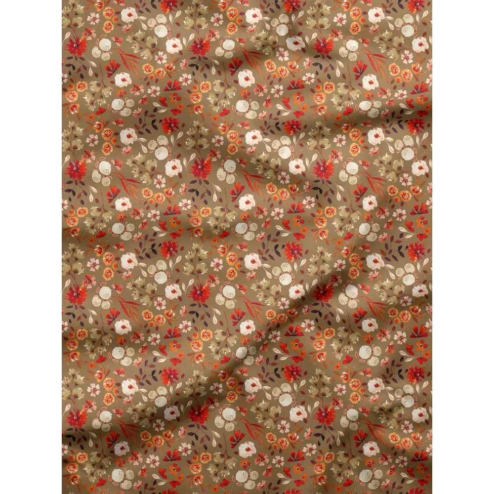 Фото 6 Комплект штор на шторной ленте Decoracion Цветочное ассорти 145x275 см цвет коричневый красный Фото 6 Комплект штор на шторной ленте Decoracion Цветочное ассорти 145x275 см цвет коричневый красный
