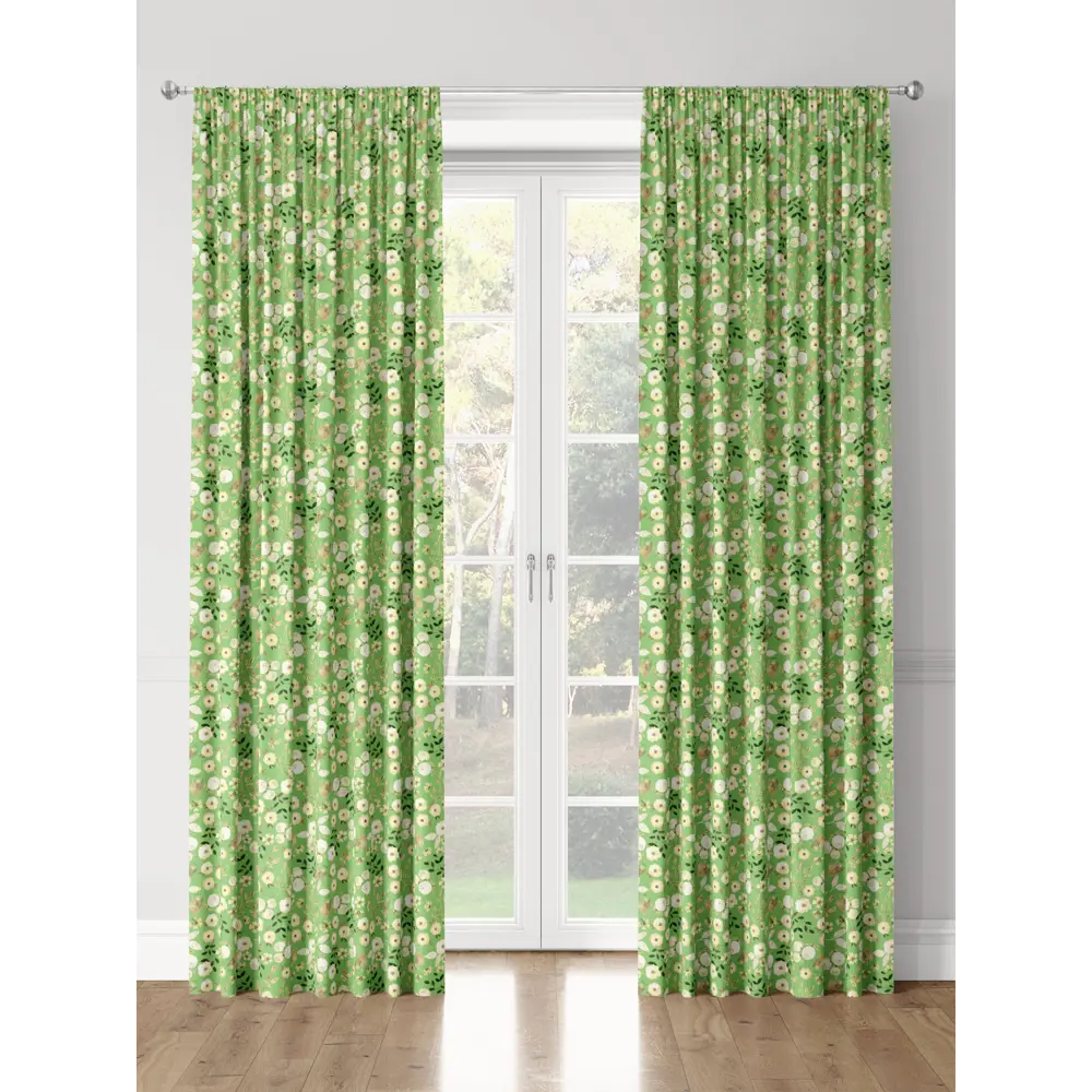 Фото 3 Комплект штор на шторной ленте Decoracion Как будто хлопок 145x275 см цвет белый бежевый салатовый Фото 3 Комплект штор на шторной ленте Decoracion Как будто хлопок 145x275 см цвет белый бежевый салатовый