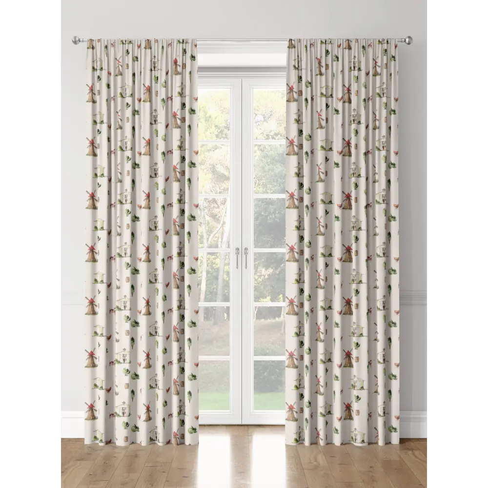 Фото 3 Комплект штор на шторной ленте Decoracion Уютная ферма 145x275 см цвет кремовый Фото 3 Комплект штор на шторной ленте Decoracion Уютная ферма 145x275 см цвет кремовый