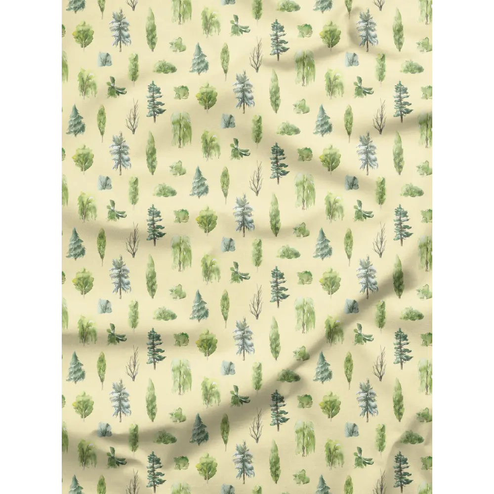 Фото 6 Комплект штор на шторной ленте Decoracion Лесные деревья 145x275 см цвет зеленый желто-бежевый Фото 6 Комплект штор на шторной ленте Decoracion Лесные деревья 145x275 см цвет зеленый желто-бежевый