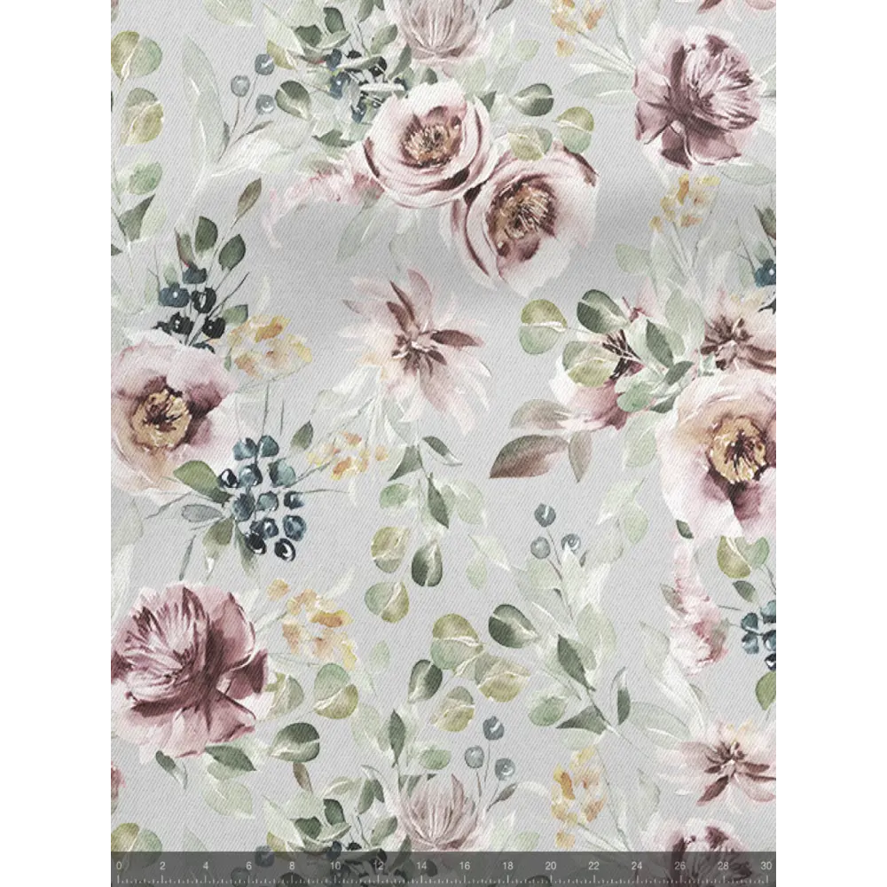 Фото 5 Комплект штор на шторной ленте Decoracion Цветущие пионы 145x275 см цвет серый бордовый Фото 5 Комплект штор на шторной ленте Decoracion Цветущие пионы 145x275 см цвет серый бордовый
