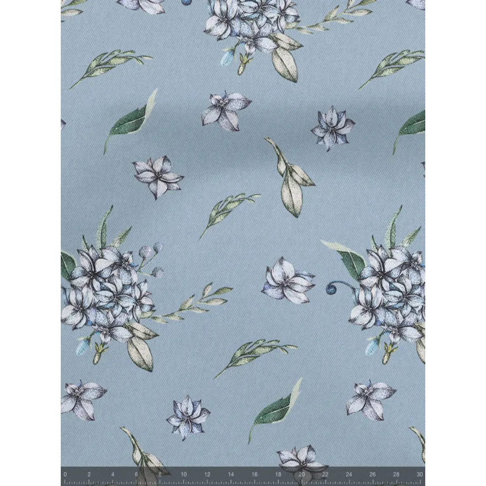 Фото 5 Комплект штор на шторной ленте Decoracion Изящные букетики 145x275 см цвет голубой Фото 5 Комплект штор на шторной ленте Decoracion Изящные букетики 145x275 см цвет голубой
