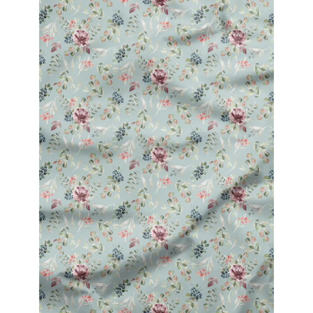 Фото 6 Комплект штор на шторной ленте Decoracion Цветущие розы 145x275 см цвет голубой бордовый оливковый Фото 6 Комплект штор на шторной ленте Decoracion Цветущие розы 145x275 см цвет голубой бордовый оливковый