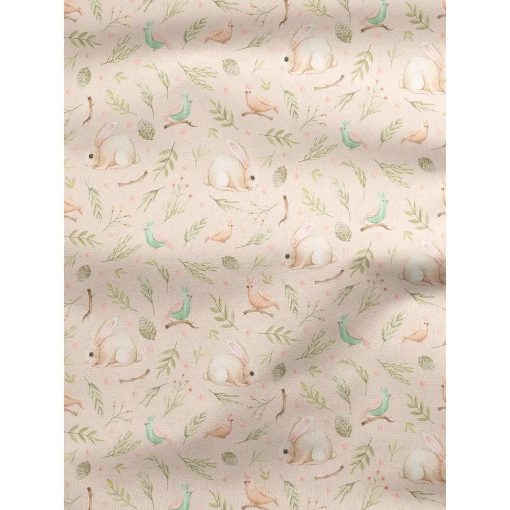 Фото 2 Комплект штор на шторной ленте Decoracion Милые зайчики 145x275 см цвет светло-розовый Фото 2 Комплект штор на шторной ленте Decoracion Милые зайчики 145x275 см цвет светло-розовый