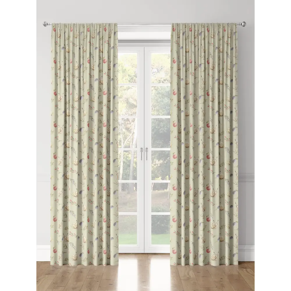 Фото 3 Комплект штор на шторной ленте Decoracion Смешные улитки 145x275 см цвет светло-зеленый Фото 3 Комплект штор на шторной ленте Decoracion Смешные улитки 145x275 см цвет светло-зеленый