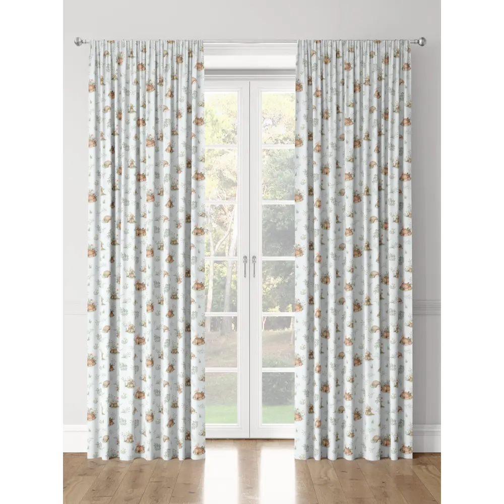 Фото 3 Комплект штор на шторной ленте Decoracion Лесные друзья 145x275 см цвет голубой Фото 3 Комплект штор на шторной ленте Decoracion Лесные друзья 145x275 см цвет голубой