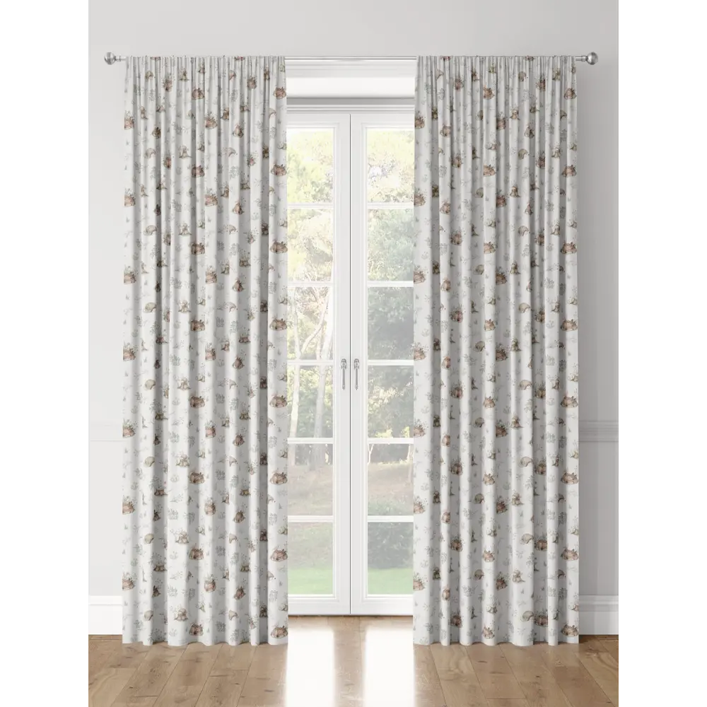 Фото 3 Комплект штор на шторной ленте Decoracion Лесные друзья 145x275 см цвет серый Фото 3 Комплект штор на шторной ленте Decoracion Лесные друзья 145x275 см цвет серый