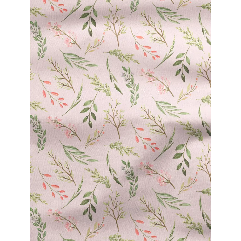 Фото 2 Комплект штор на шторной ленте Decoracion Листья и веточки 145x275 см цвет розовый Фото 2 Комплект штор на шторной ленте Decoracion Листья и веточки 145x275 см цвет розовый