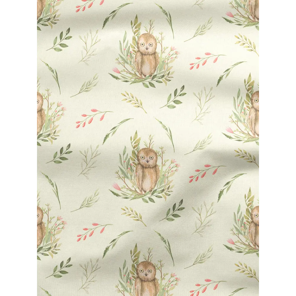 Фото 2 Комплект штор на шторной ленте Decoracion Мудрая сова 145x275 см цвет коричневый слоновая кость оливковый Фото 2 Комплект штор на шторной ленте Decoracion Мудрая сова 145x275 см цвет коричневый слоновая кость оливковый