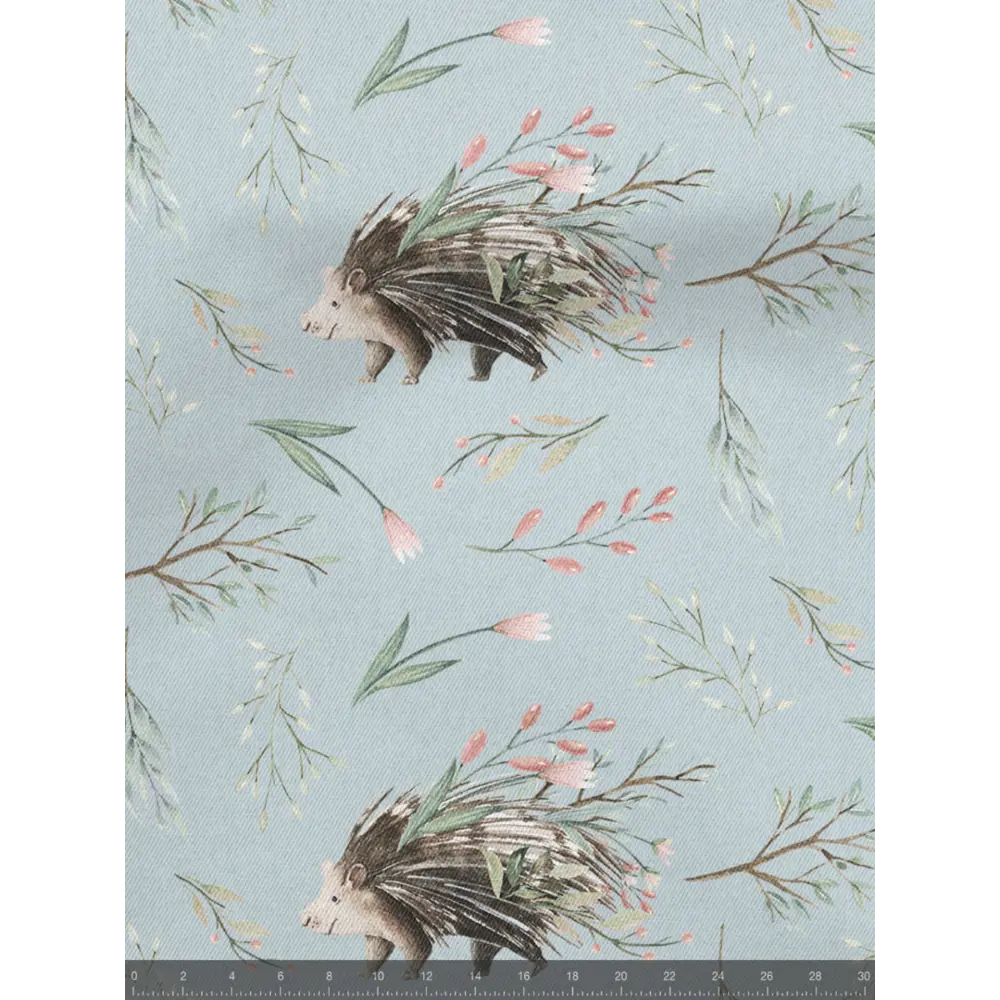 Фото 5 Комплект штор на шторной ленте Decoracion Цветочный ёжик 145x275 см цвет зеленый коричневый голубой Фото 5 Комплект штор на шторной ленте Decoracion Цветочный ёжик 145x275 см цвет зеленый коричневый голубой