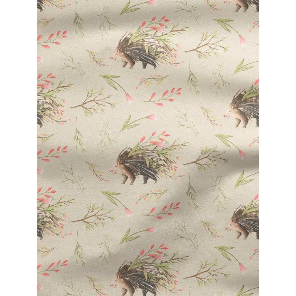 Фото 2 Комплект штор на шторной ленте Decoracion Цветочный ёжик 145x275 см цвет бежевый коричневый оливковый