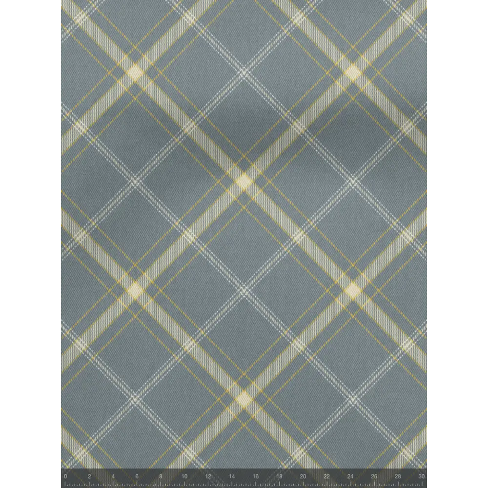 Фото 5 Комплект штор на шторной ленте Decoracion Клетка Кембридж 145x275 см цвет желтый темно-серый