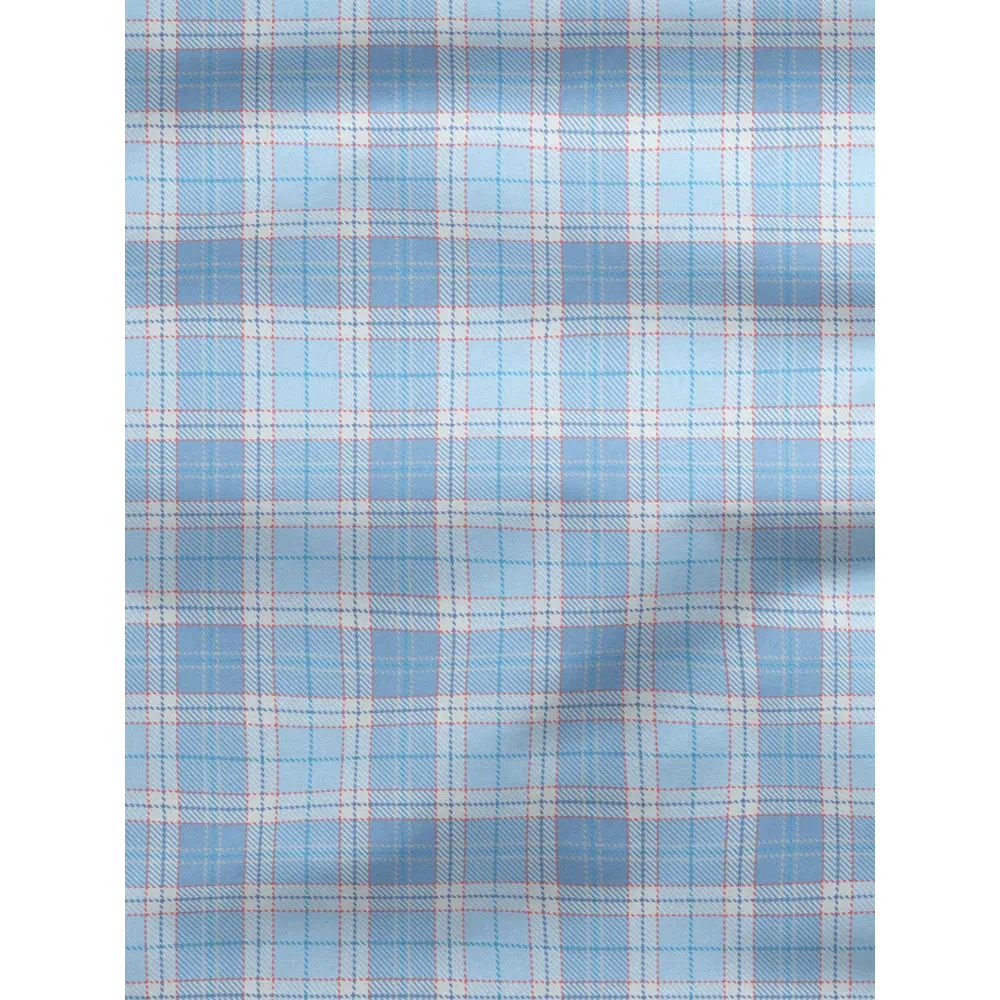 Фото 2 Комплект штор на шторной ленте Decoracion Stewart tartan 145x275 см цвет голубой Фото 2 Комплект штор на шторной ленте Decoracion Stewart tartan 145x275 см цвет голубой