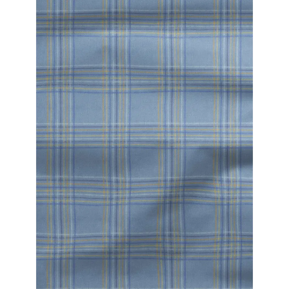 Фото 2 Комплект штор на шторной ленте Decoracion Виндзорская клетка 145x275 см цвет синий