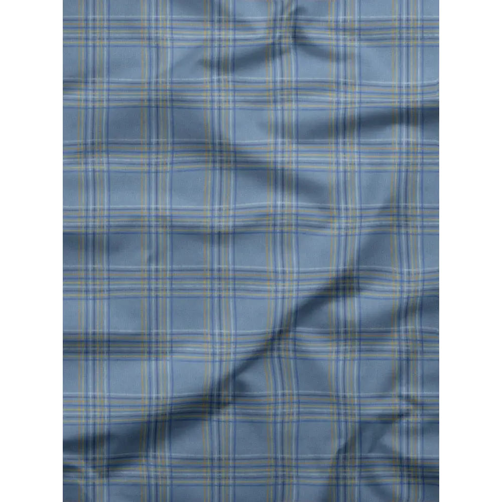 Фото 6 Комплект штор на шторной ленте Decoracion Виндзорская клетка 145x275 см цвет синий