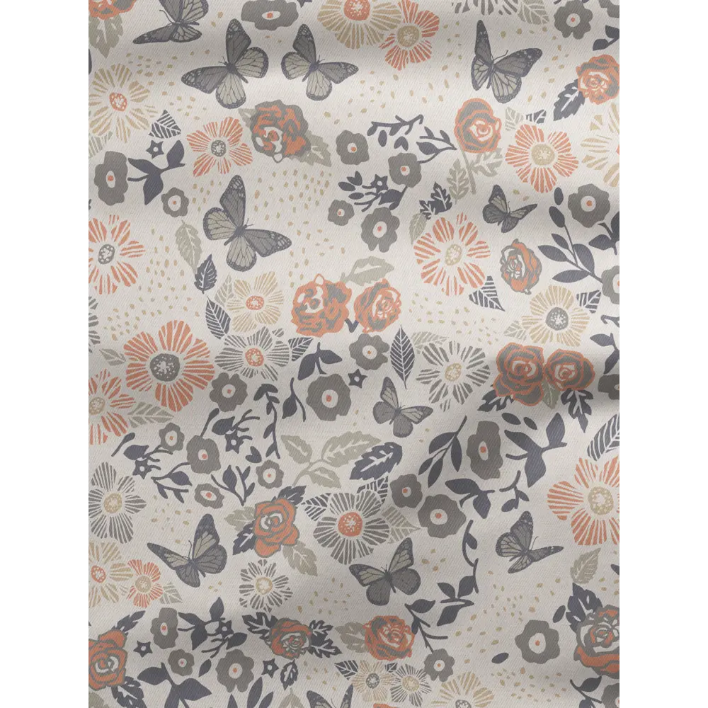 Фото 2 Комплект штор на шторной ленте Decoracion Силвиш 145x275 см цвет серый оранжевый Фото 2 Комплект штор на шторной ленте Decoracion Силвиш 145x275 см цвет серый оранжевый