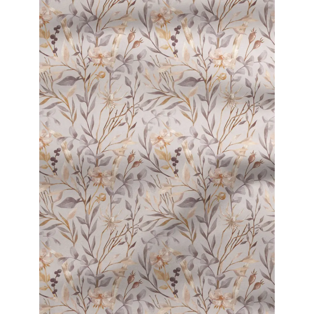 Фото 2 Комплект штор на шторной ленте Decoracion Цветочная гармония 145x275 см цвет серый