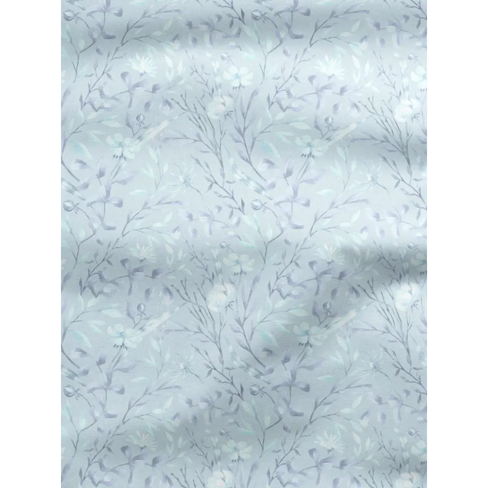 Фото 2 Комплект штор на шторной ленте Decoracion Мелодия цветов 145x275 см цвет голубой Фото 2 Комплект штор на шторной ленте Decoracion Мелодия цветов 145x275 см цвет голубой