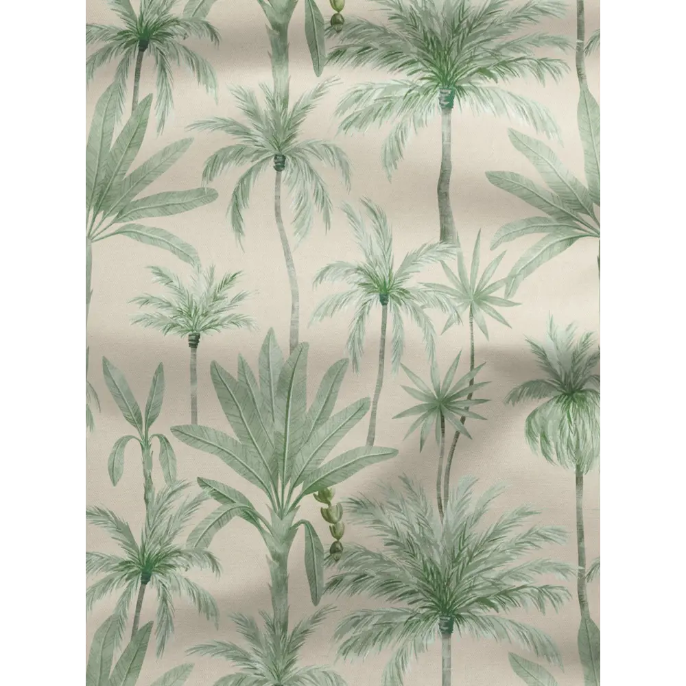 Фото 2 Комплект штор на шторной ленте Decoracion Изящные пальмы 145x275 см цвет бежевый зеленый Фото 2 Комплект штор на шторной ленте Decoracion Изящные пальмы 145x275 см цвет бежевый зеленый