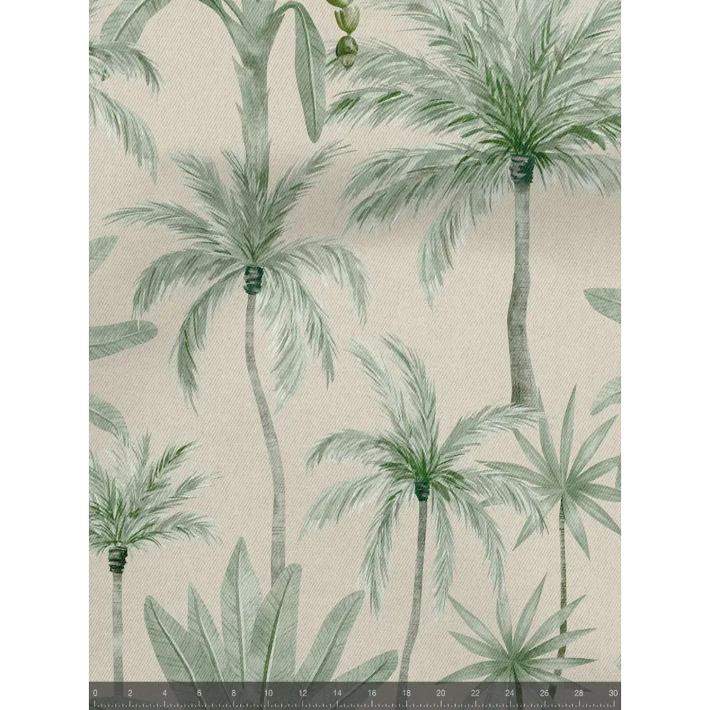Фото 5 Комплект штор на шторной ленте Decoracion Изящные пальмы 145x275 см цвет бежевый зеленый Фото 5 Комплект штор на шторной ленте Decoracion Изящные пальмы 145x275 см цвет бежевый зеленый
