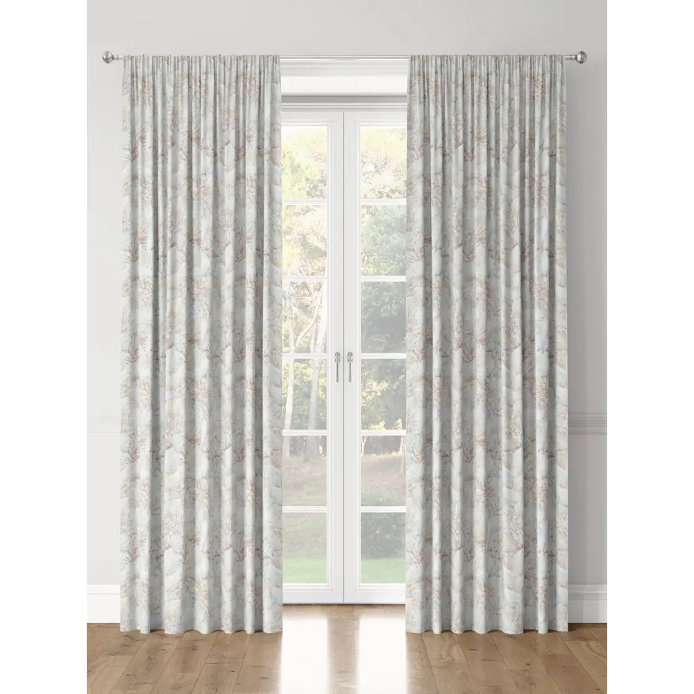 Фото 3 Комплект штор на шторной ленте Decoracion Тропический рай 145x275 см цвет серый бежевый Фото 3 Комплект штор на шторной ленте Decoracion Тропический рай 145x275 см цвет серый бежевый