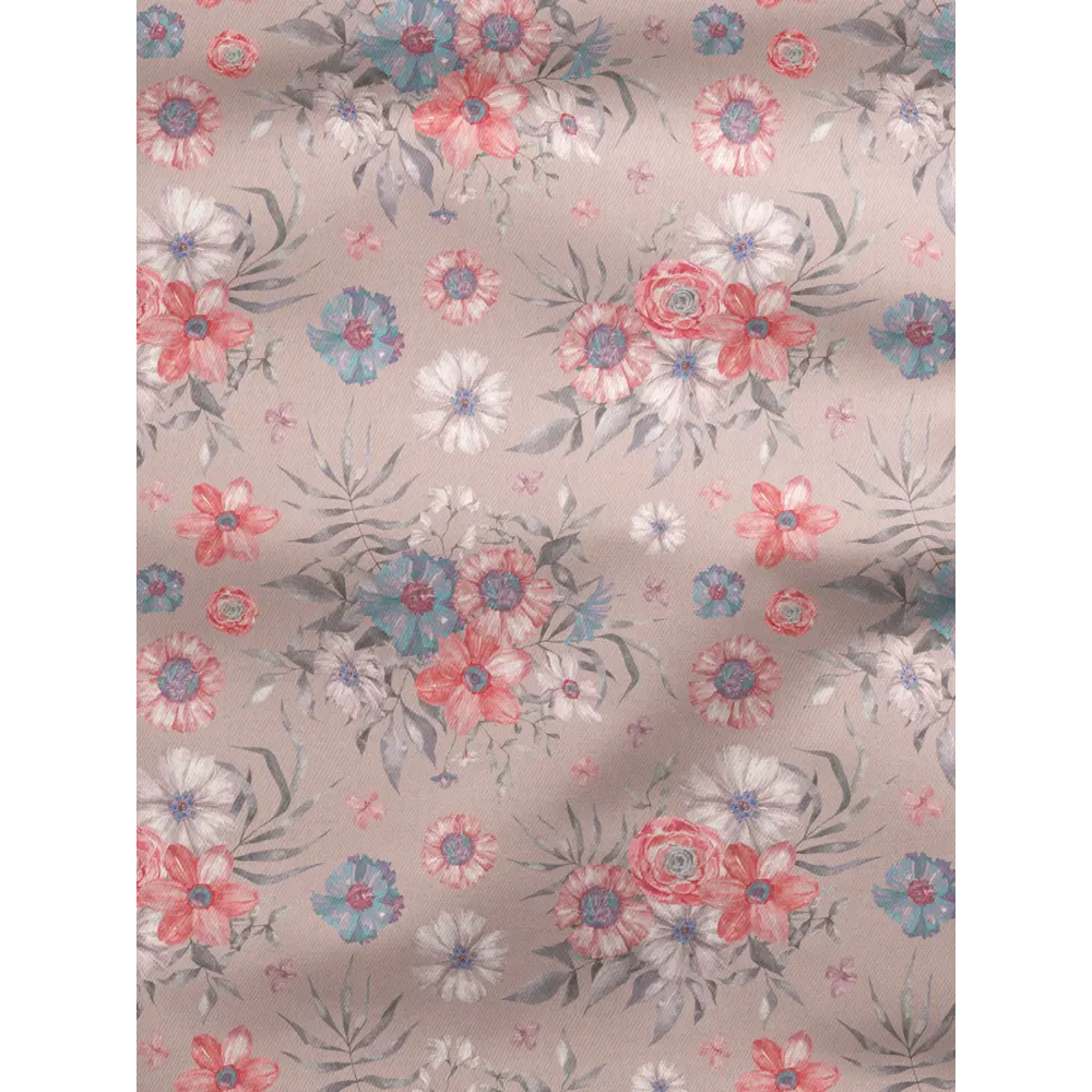Фото 2 Комплект штор на шторной ленте Decoracion Нежные лепестки 145x275 см цвет красный розовый Фото 2 Комплект штор на шторной ленте Decoracion Нежные лепестки 145x275 см цвет красный розовый