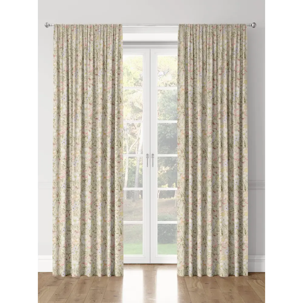 Фото 3 Комплект штор на шторной ленте Decoracion Летний сад 145x275 см цвет бежевый оливковый Фото 3 Комплект штор на шторной ленте Decoracion Летний сад 145x275 см цвет бежевый оливковый