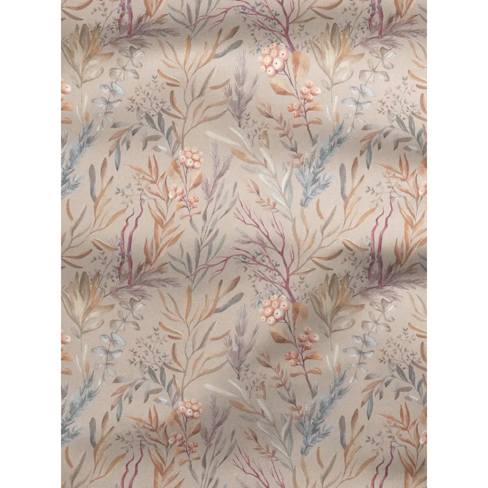 Фото 2 Комплект штор на шторной ленте Decoracion Лесная сказка 145x275 см цвет серый розовый