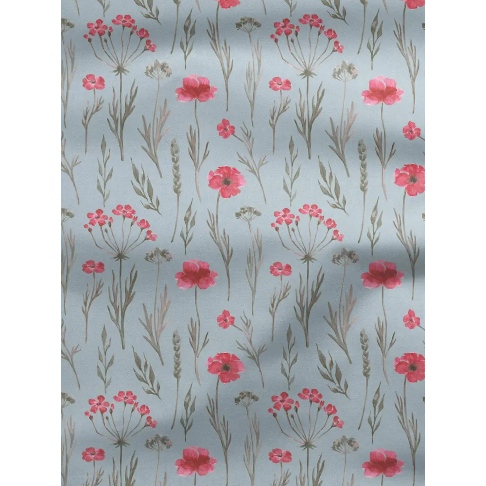 Фото 2 Комплект штор на шторной ленте Decoracion Маковая полянка 145x275 см цвет серый красный Фото 2 Комплект штор на шторной ленте Decoracion Маковая полянка 145x275 см цвет серый красный