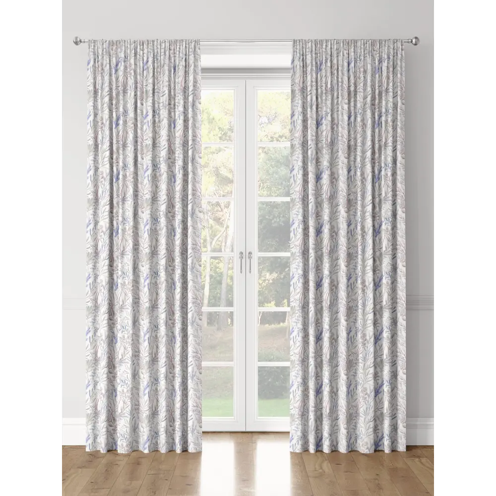 Фото 3 Комплект штор на шторной ленте Decoracion Лесная сказка 145x275 см цвет белый серый сиреневый Фото 3 Комплект штор на шторной ленте Decoracion Лесная сказка 145x275 см цвет белый серый сиреневый