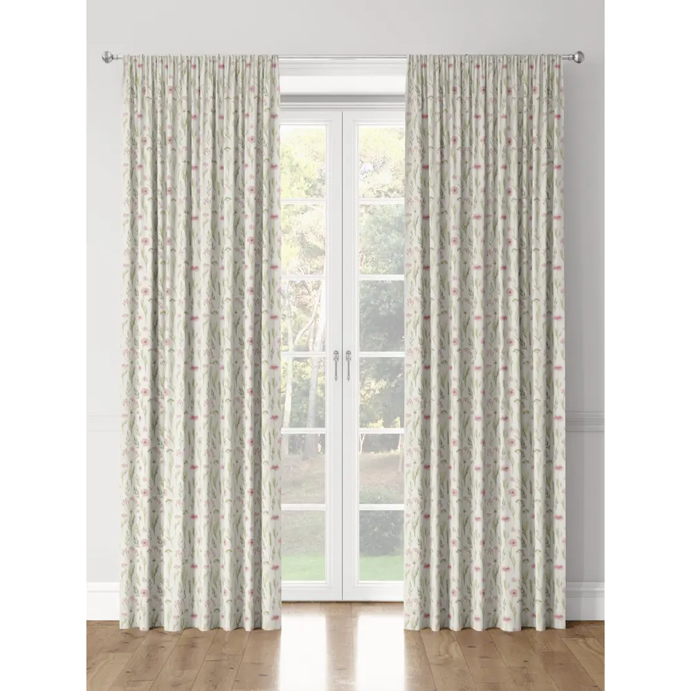 Фото 3 Комплект штор на шторной ленте Decoracion Маковая полянка 145x275 см цвет бежевый розовый оливковый Фото 3 Комплект штор на шторной ленте Decoracion Маковая полянка 145x275 см цвет бежевый розовый оливковый