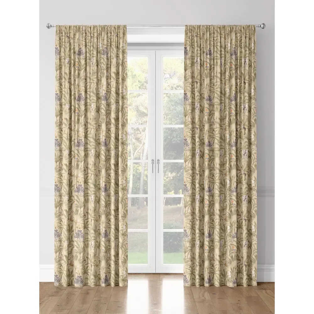 Фото 3 Комплект штор на шторной ленте Decoracion Влюбленные зебры 145x275 см цвет бежевый Фото 3 Комплект штор на шторной ленте Decoracion Влюбленные зебры 145x275 см цвет бежевый